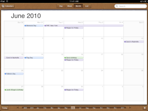 Apple iPad Kalender-app