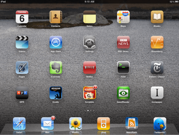 Apple iPad-gränssnitt