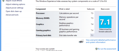Farväl till Windows Experience Index