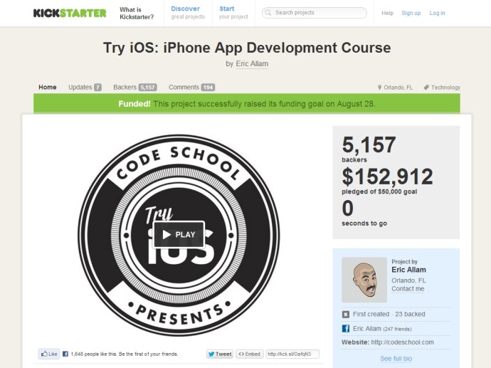 Code School iOS Kickstarter