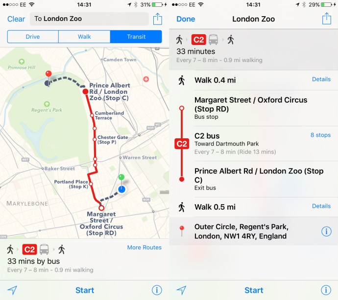iOS 9 recension: Apple Maps Transit