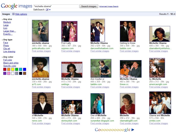 Google Bildsökning - Michelle Obama