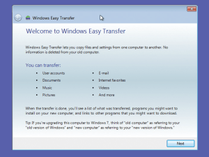 Windows Easy Transfer-verktyget hjälper till att hålla dina data säkra medan du uppgraderar