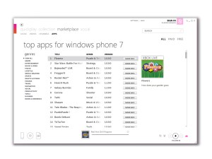 Microsoft Windows Phone 7 - Zune