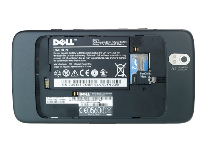 Dell Streak - batterifack