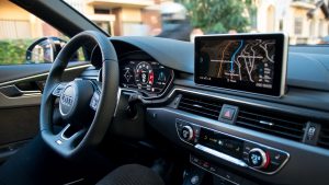 Audi RS4 Avant ratt och MMI-skärm