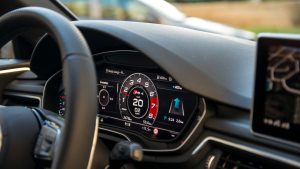 Audi RS4 Avant Virtual Cockpit närbild