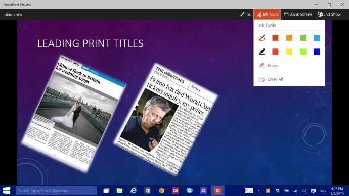 PowerPoint-förhandsvisning för Windows 10