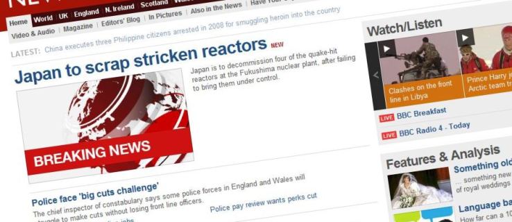 BBC slogs offline av nätverksfel