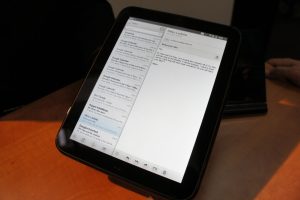 HP TouchPad - e-post i stående läge