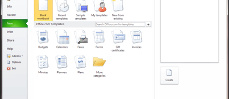 Microsoft Office 2010 skärmdumpar