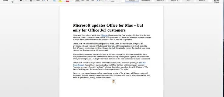 Microsoft uppdaterar Office för Mac – men bara för Office 365-kunder